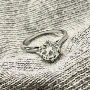 Silver Moissanite Ring